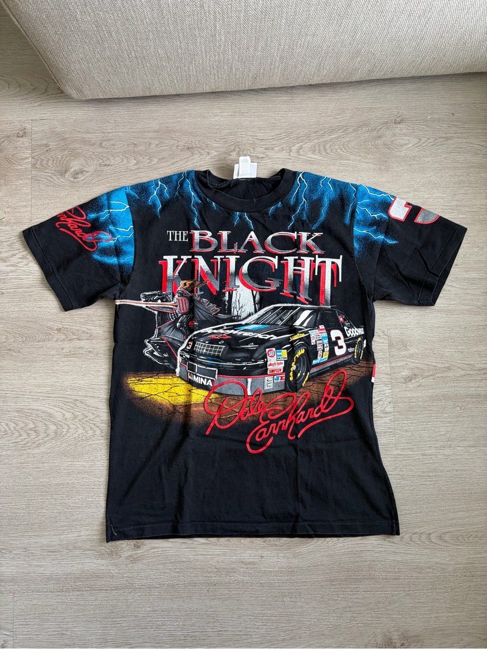 Vintage Preferred Sportswear DALE EARNHARDT "BLACK KNIGHT" (LG) All Over T-Shirt